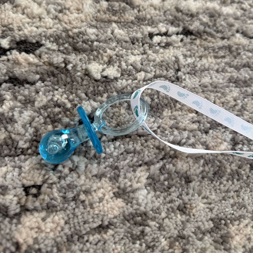 Baby Shower Items Bundle Blue And White Pacifier Clips View 6